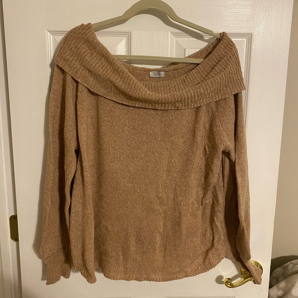 Tobi Sweater - size large, color tan/orange